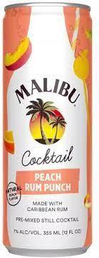 Malibu - Peach Rum Punch 4p NV (355ml)